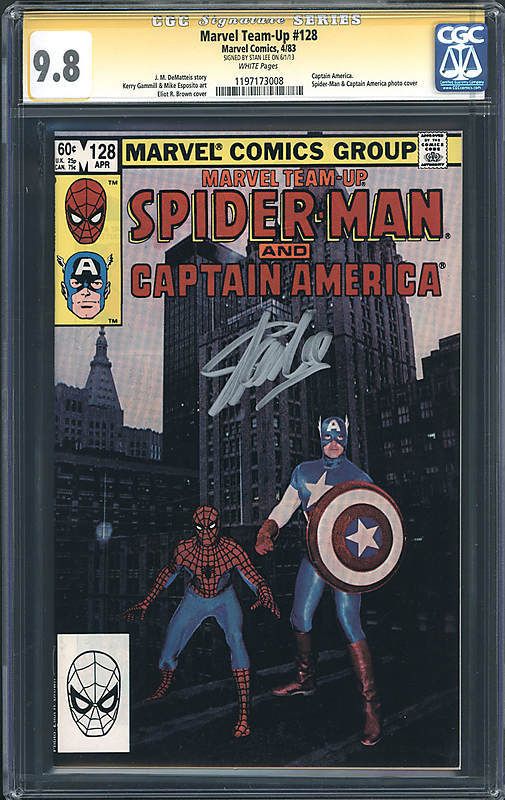 ゼニス新作モデル Lee Stan 9.8 CGC #128 Team-Up Marvel SS Spider Signature! 洋書