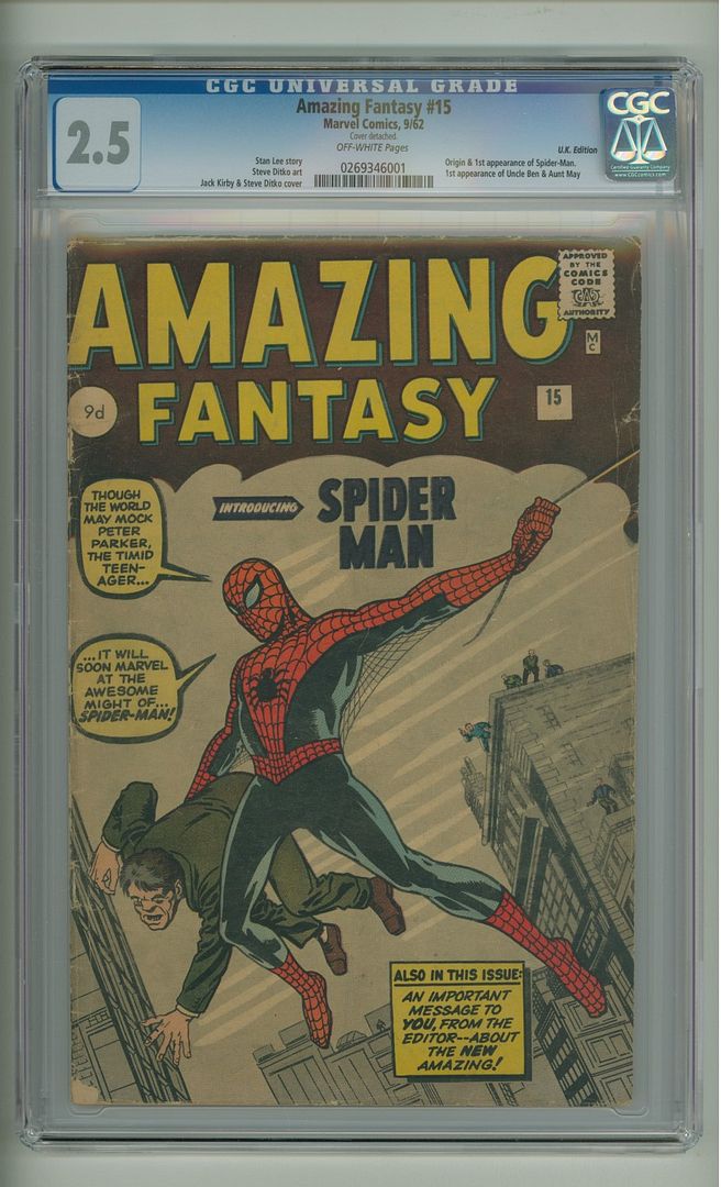 Amazing Fantasy #15 2019 Coverless CGC NG (No Grade