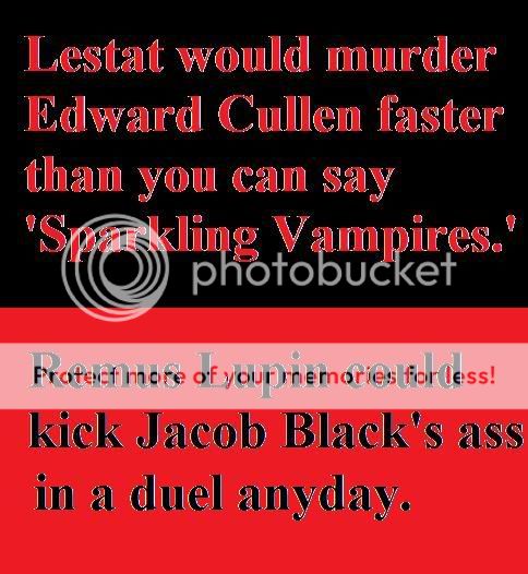 Revised Lestat de Lioncourt vs. Edward Cullen & Remus Lupin vs. Jacob Black Pictures, Images and Photos