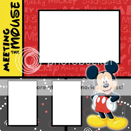 Disney Fab 5 Digital Scrapbook Premade Kit • 5 Pages  