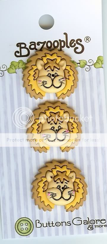 Lester the Lion BaZooples Novelty Buttons   Sewing  