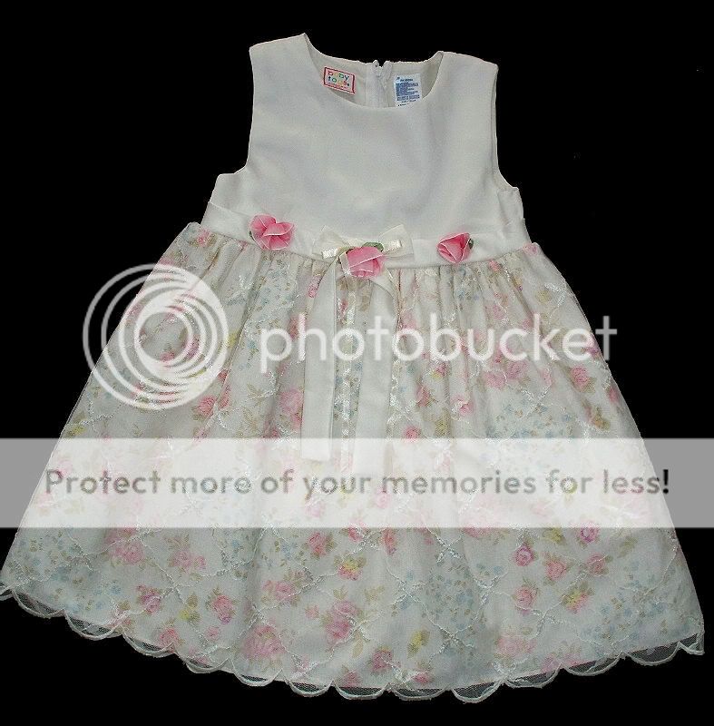 Girls Dress BABY TOGS Ivory Lace Floral Party Spring 4T  