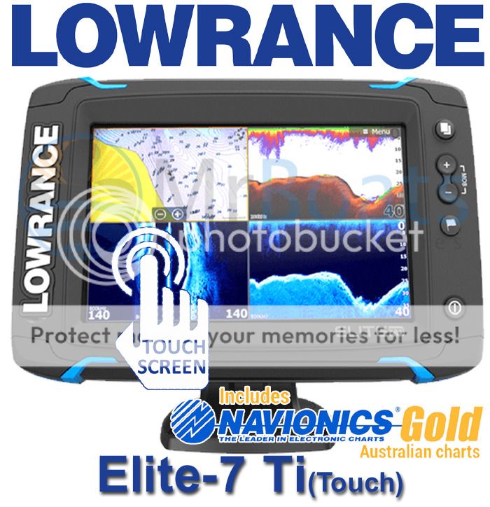 LOWRANCE ELITE 7 Ti & NAVIONICS+ CHARTPLOTTER FISHFINDER TotalScan FREE